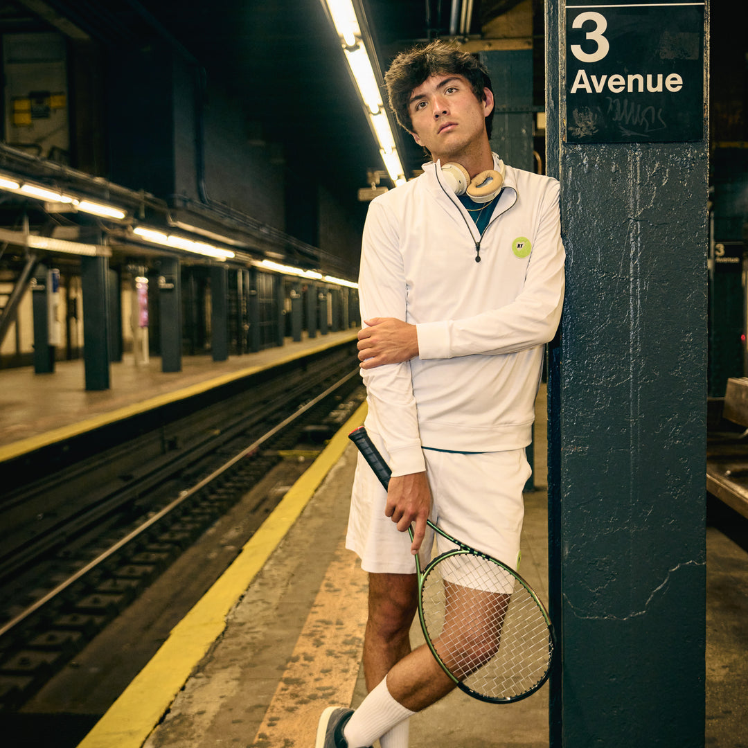 NY Tennis Off-Court Quarter Zip #color_white