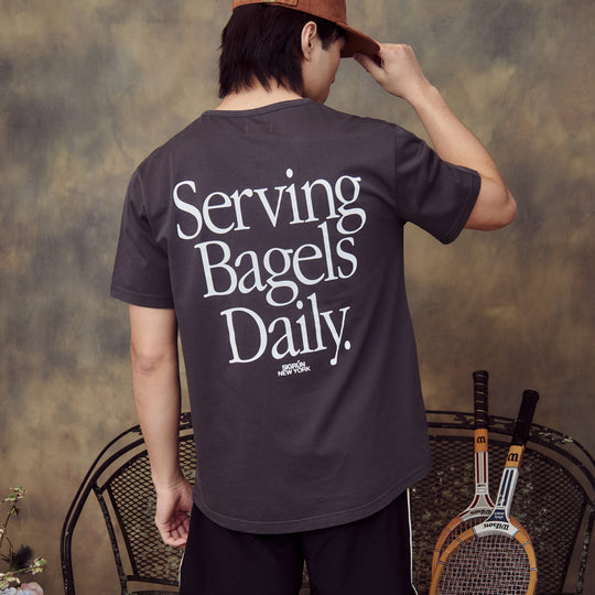 Serving Bagels Veranda Tee #color_forged-iron