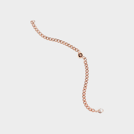 Tennis Ball Cuban Chain Bracelet #color_rose-gold