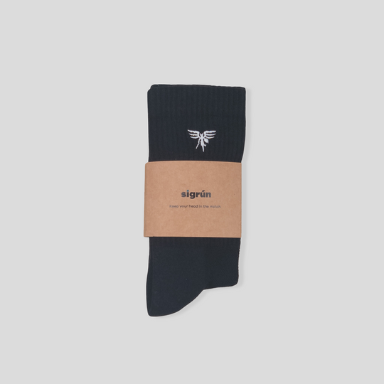 Recycled Tennis Socks #color_black