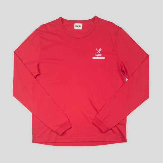 Serving Bagels Veranda Tee LS #color_urban-red