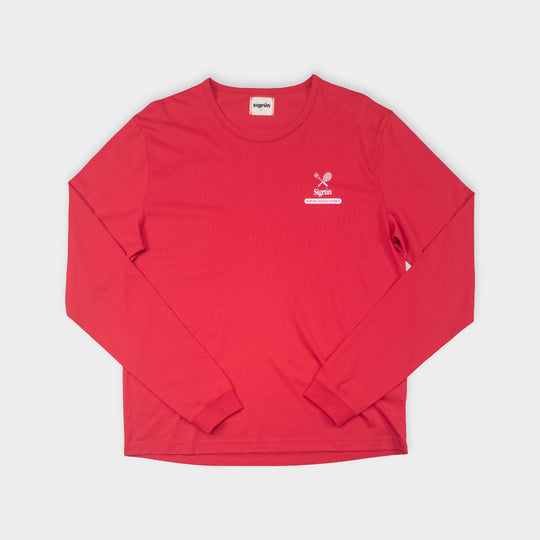 Serving Bagels Veranda Tee LS #color_urban-red