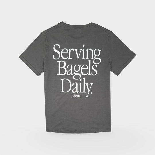 Serving Bagels Veranda Tee #color_forged-iron