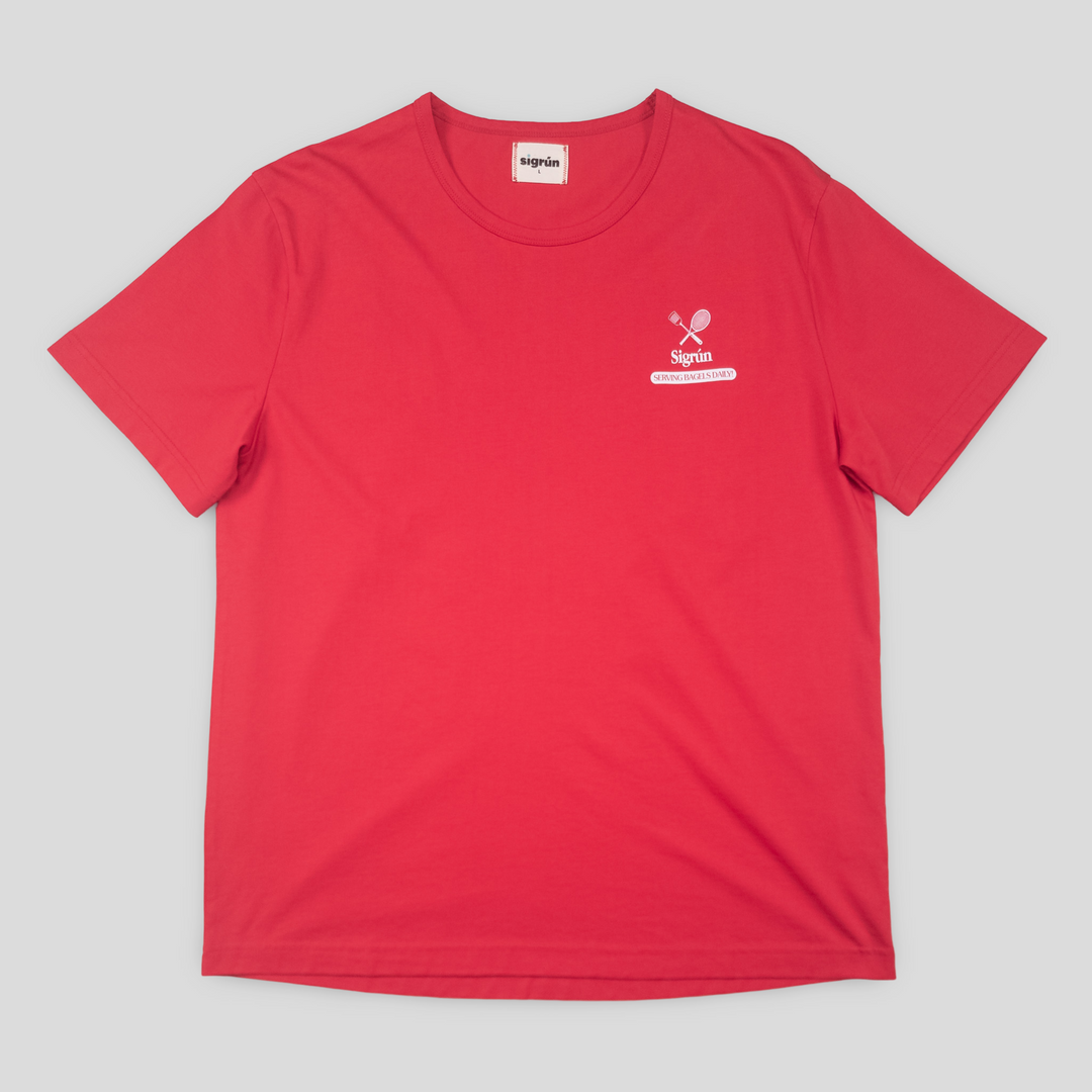 Serving Bagels Veranda Tee #color_urban-red