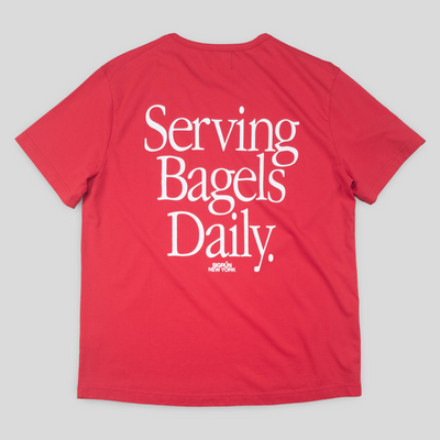 Serving Bagels Veranda Tee #color_urban-red