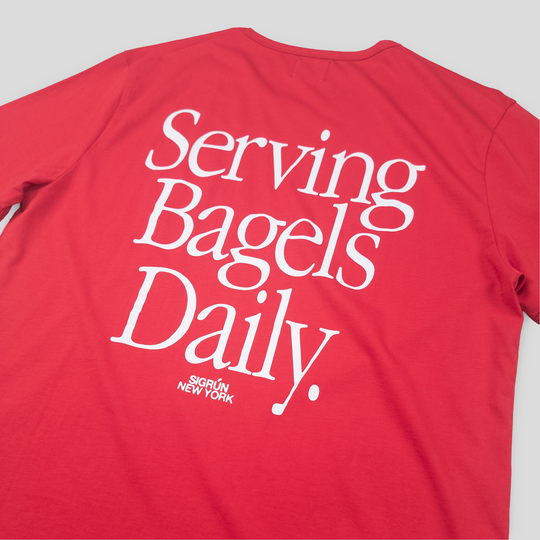 Serving Bagels Veranda Tee #color_urban-red