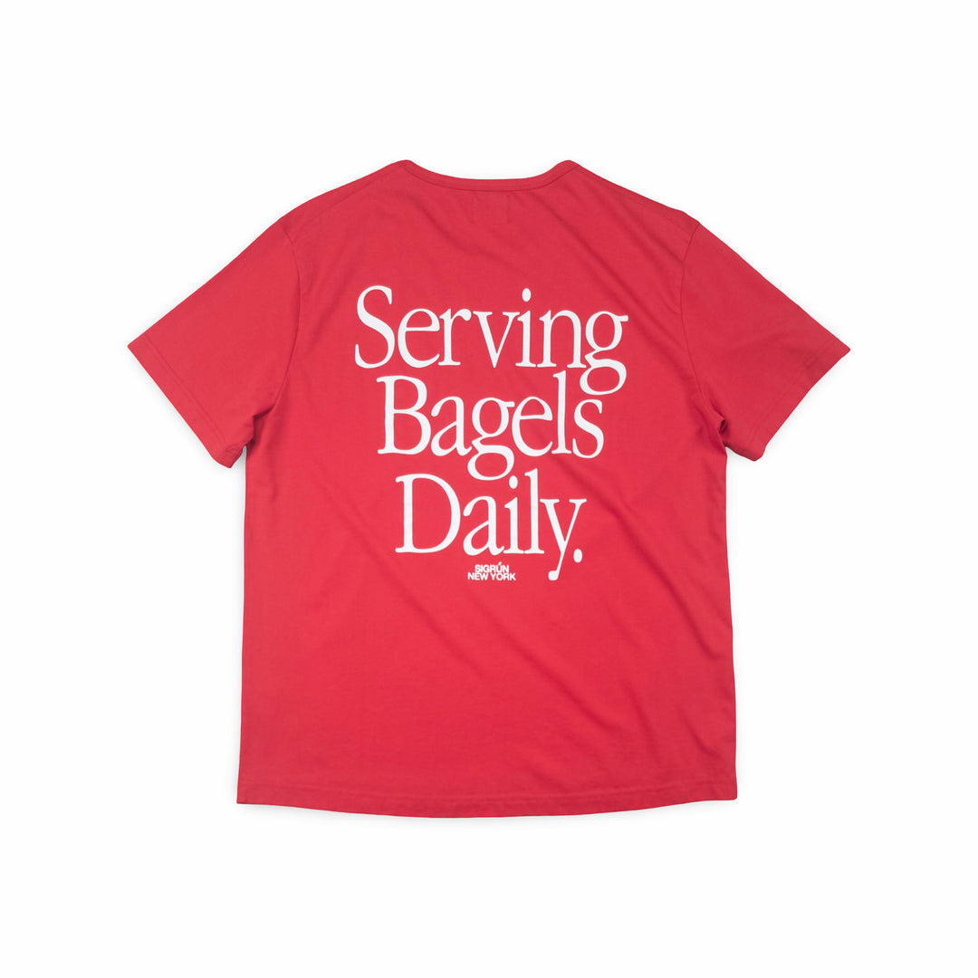 Serving Bagels Veranda Tee #color_urban-red