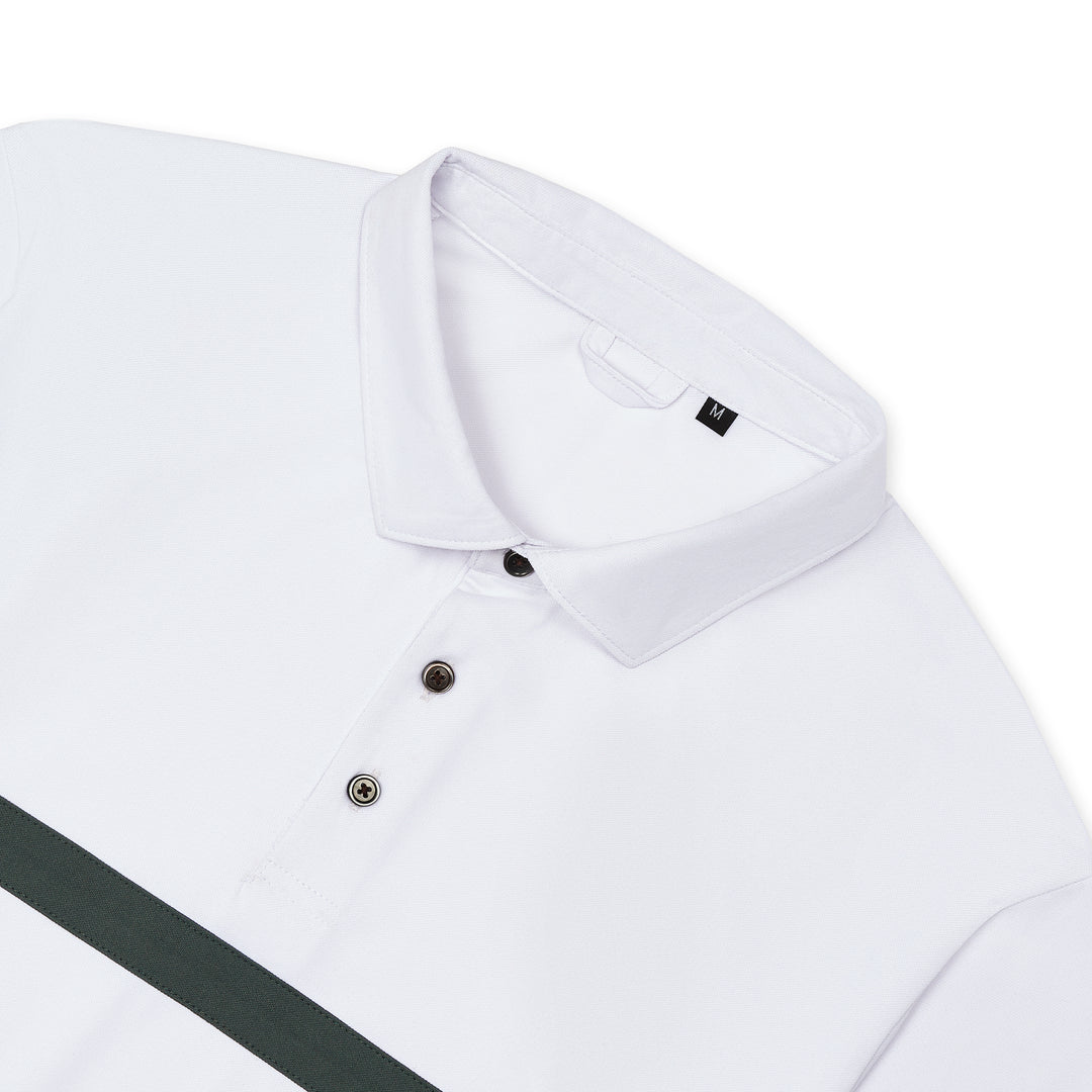 Match Pique Polo v02 Striped #color_white